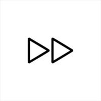 Fast Forward Media Control Line Icon vector