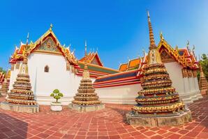 Wat Pho, a temple built by the king, is an important tourist attraction in Bangkok. photo