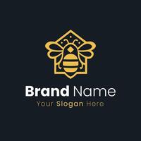 Creative and Elegant Logo Design Principles for Bee and Honey Brand Identity Creation vector