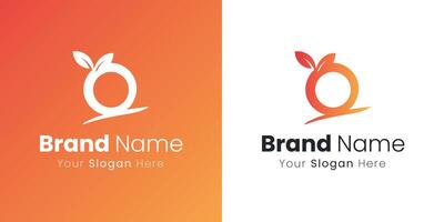 Unique Fresh Food Logo with Abstract Shape and Leaf Design for Business vector