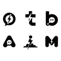 Lightning bolt letters symbolize innovative tech vector