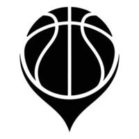 Local basketball court pinpointed Discover neighborhood games and connect with fellow players black vector