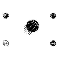 The thrill of basketball with stylized motion as the core concept Set graphics on a clean simple vector
