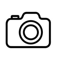 Simple Line Art Camera Device Electronic Symbol Outline Style Icon vector