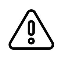 Simple Line Triangle Exclamation Mark Hazard Symbol Graphic Element Icon vector