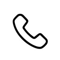 Simple Line Handdrawn Telephone Receiver Communication Device Line Art Icon vector