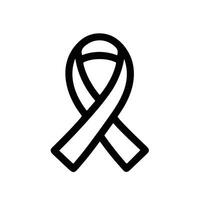 Simple Outline Ribbon Awareness Symbol Illustration Element Graphic Icon vector