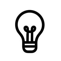 Simple Line Drawing Lightbulb Concept Idea Symbol Flat Icon vector
