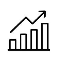 Minimalist Line Style Growth Chart Element Finance And Investment Icon vector
