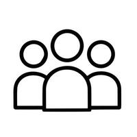 Minimalist Line Drawing Group People Community Simple Symbol Icon vector