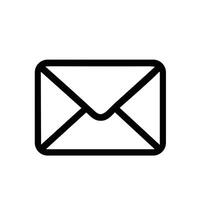 Simple Black Outline Email Envelope Message Notification Symbol Icon vector