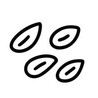 Doodle Style Simple Sunflower Seed Pile Isolated Outline Icon Element vector