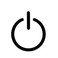 Minimalist Outline On Off Switch Power Button Simple Symbol Icon vector