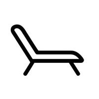 Minimalist Outline of a Comfortable Lounge Chair for Relaxation Icon vector
