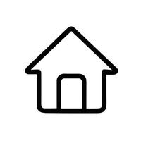 Simple Outline Minimalist House Symbol Dwelling Thin Line Style Icon vector