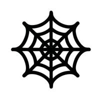Simple Outline Spider Web Sign Shape Graphic Element Icon vector