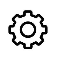 Minimalist Line Gear Cogwheel System Setting Configuration Simple Icon vector
