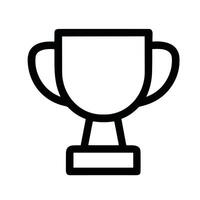 Minimalist Line Art Trophy Reward Achievement Symbol Element Icon Sign vector