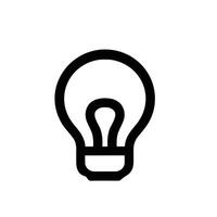 Minimalist Lineart Lightbulb Inspiration Idea Symbol Sign Shape Icon vector
