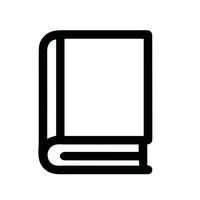 Simple Outline Standing Book Icon Symbol Graphic Educational Material vector