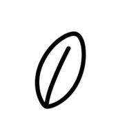 Simple Line Art Leaf Outline Graphic Minimalist Nature Element vector