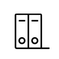Minimalist Lineart Archive Folder Documents Icon Shape Outline Style vector