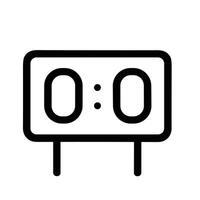 Simple Outline Scoreboard Display with Zero Value and Stand Icon vector