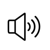 Simple Line Sound Speaker Volume Symbol Communication Minimalist Icon Design vector