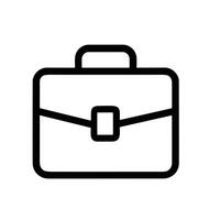 Simple Outline Line Art Briefcase Business Document Bag Icon Design vector