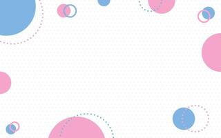 Pastel Abstract Background with Dotted Circles. Pink and Blue Minimal Geometric Design for Presentation or Web. Illustration 10 eps. vector