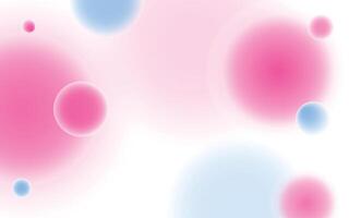 Pastel Gradient Abstract Background with Soft Blurred Bubbles. Pink and Blue Minimal Fluid Design. Illustration 10 eps. vector