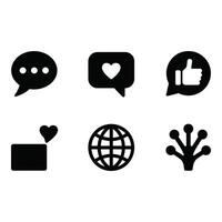 Sharing love connecting globally social media icons representing communication and digital vector