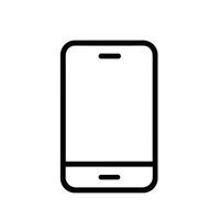 Simple Outline Smart Phone Device Communication Technology Application Icon vector