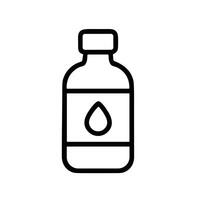 Simple Outline Bottle With Drop Shape Icon Illustration Design vector