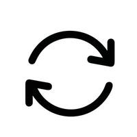 Simple Line Refresh Arrows Symbol Representing Reload Cycle Sign Element vector