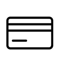 Line Simple Credit Card Payment Method Financial Transaction Icon Element vector