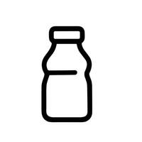 Simple Outline Plastic Milk Bottle Container Minimalist Line Icon vector