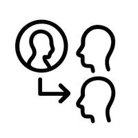 Outline Simple Profile Transformation Arrow Process Sign Shape Line Icon vector