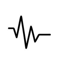 Simple Outline Pulse Waveform Medical Sign Graphic Icon Shape vector