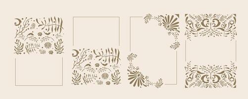 Vintage deco frame and border. Abstract decoration element vector