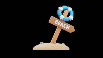 3D Animation of Beach Board video
