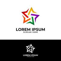 modern and unique geometric star abstract logo template design vector