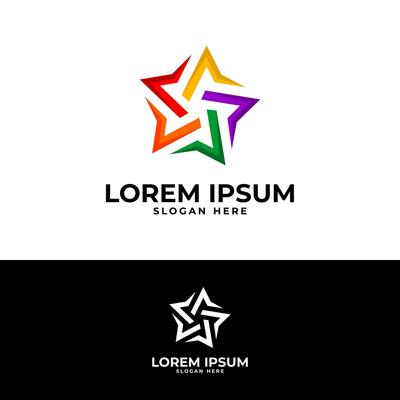 modern and unique geometric star abstract logo template design