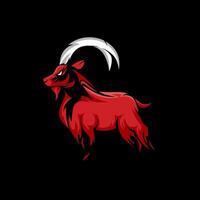 goat mascot abstract image illustration vector