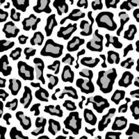 seamless monochrome leopard print pattern vector