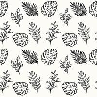 botanical leaf pattern seamless design vector