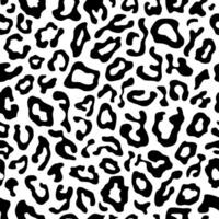 black and white leopard spot seamless pattern vector