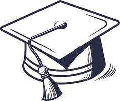 graduation cap with tassel symbol of academic success knowledge and achievement vector
