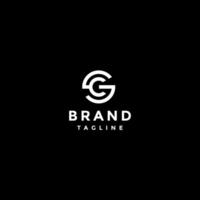 Rounded Initial SCG Letter Line Logo Design. Initial SCG Letters Circle Lines Logo Design. vector