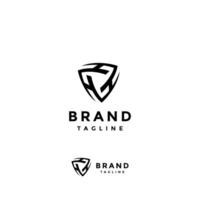 Triple HHH Triangle Shield Logo Design. Three H Letters Rotating In Safety Triangle Logo Design. vector